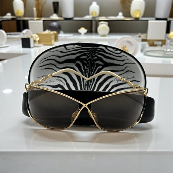 Roberto Cavalli sunglasses Women’s Oversized Designer Sunglasses - Gold - Picture 6 of 16
